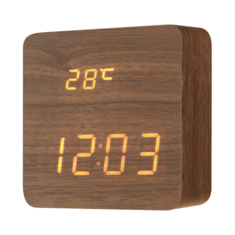 Digoo DG-AC1 Wooden LED Digital Alarm Clock Multifunctional 2 Mode Display Time Thermometer Voice Control Desk Clock
