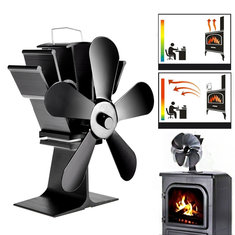 IPRee® 8.8inch 5 Blades Fireplace Fan Wood Burner Stove
