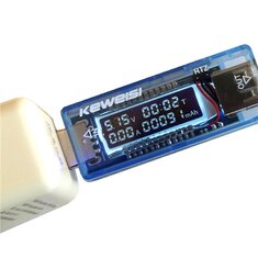 KEWEISI 4V-20V 0-3A USB Capacity Tester Voltage Current Meter