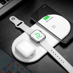 Baseus 3 In 1 Qi Wireless Charger With Type-C Cable
