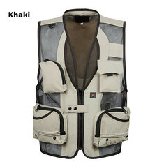 Mens Breathable Outdoor Quick Dry Mesh Multi Pockets Vest