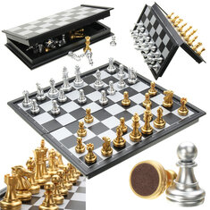 Gold Silver Magnetic Chess Foldable Chess Board