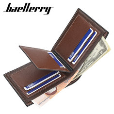 Baellerry Men Faux Leather Fashion Wallet With 6 Card Slots 