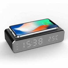 Electric LED Alarm Clock With Phone Wireless Charger 