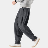Original Grueso para hombre cálido estilo étnico algodón suelto cómodo Pantalones