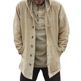 Original Hombres vendimia estilo chino de algodón con capucha Plus abrigos de tamaño