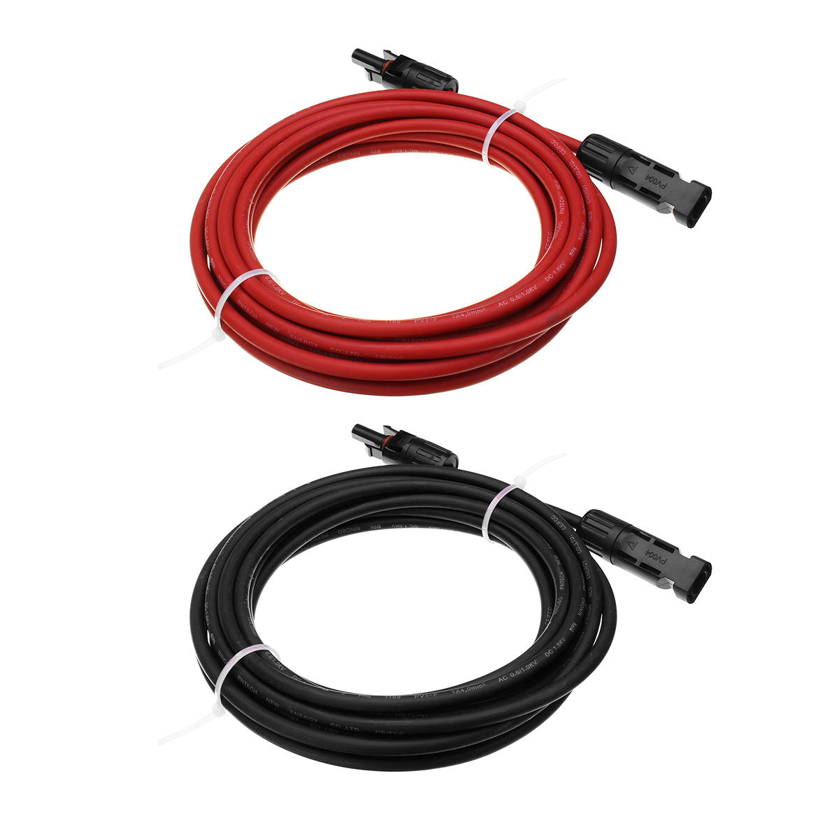 5m length awg12 black or red mc4 connector solar panel extension cable wire Sale