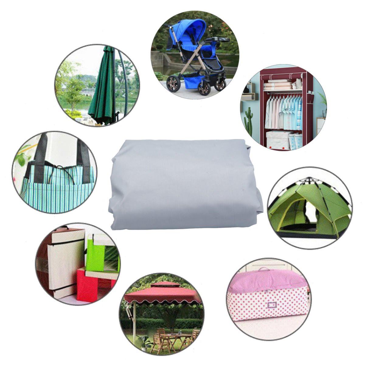 2 meters heavy duty thick waterproof canvas fabric material outdoor protective cover fiber cloth ...