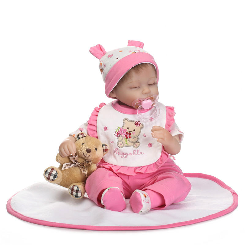 npk15.7" cute soft reborn silicone handmade lifelike baby doll ...