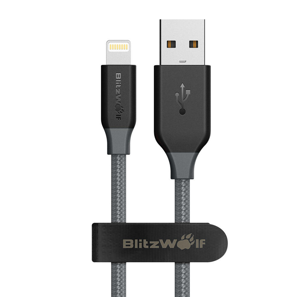 best price,blitzwolf,ampcore,bw,mf7,2.4a,lightning,cable,1m,black,discount