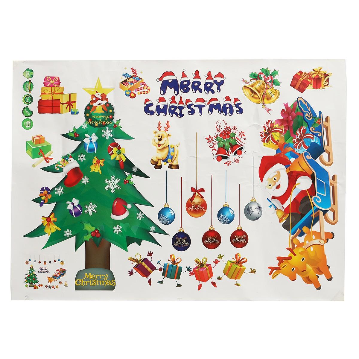 Merry Christmas Party Home Decoration Removable Wall Sticker Toys Ornament For Kids Children Gift