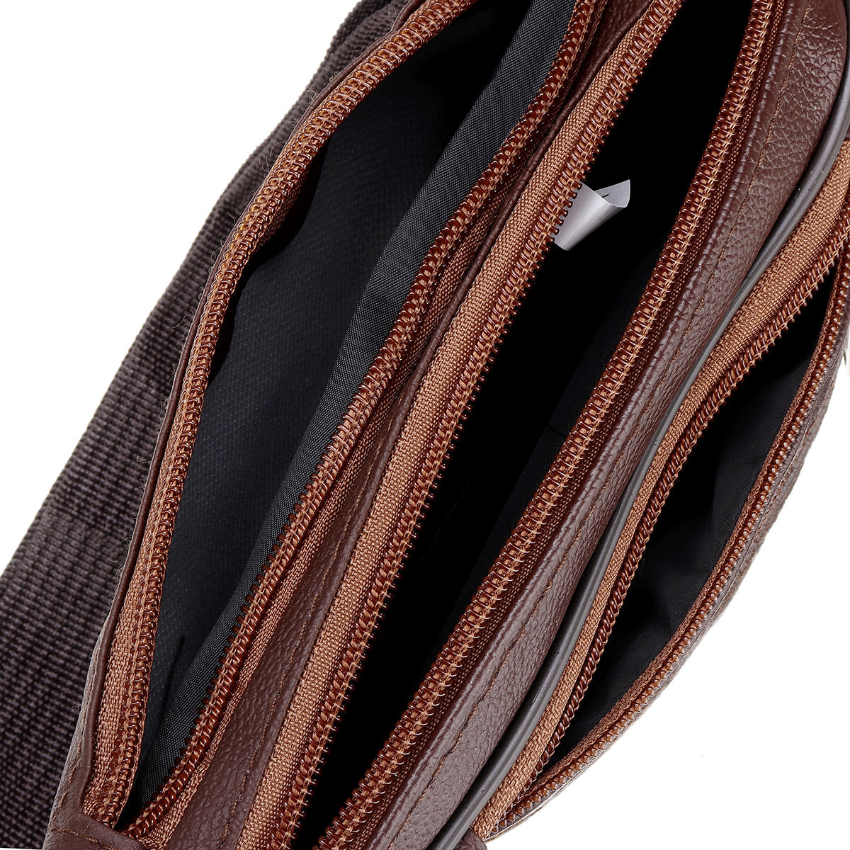outdoor pu leather waist bag zipper chest sports handbag shoulder bag ...