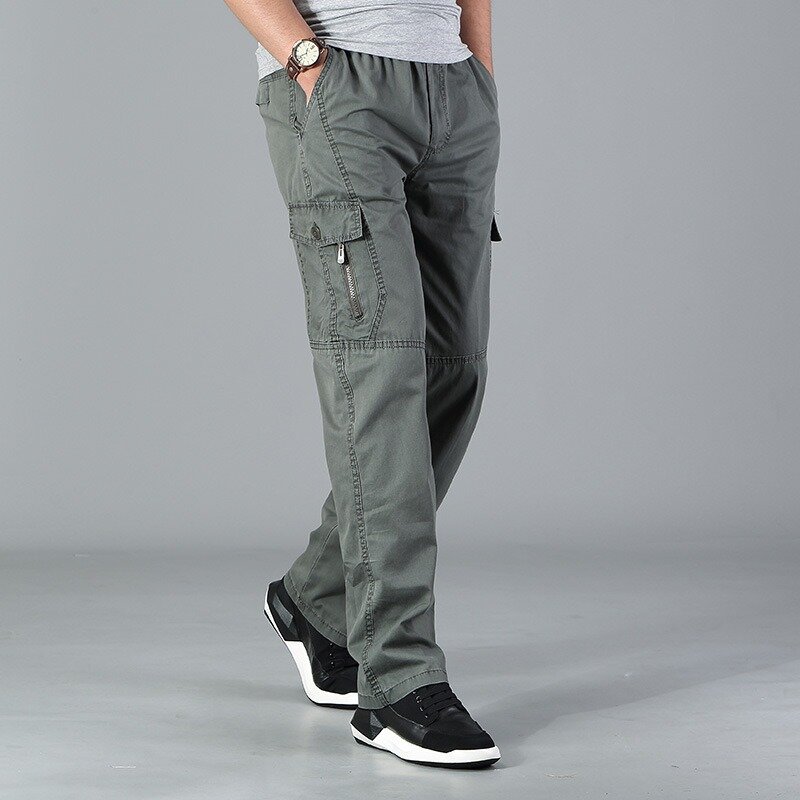 New Mens Casual Breathable Soft Multi Pockets Cargo Pants – Chile Shop