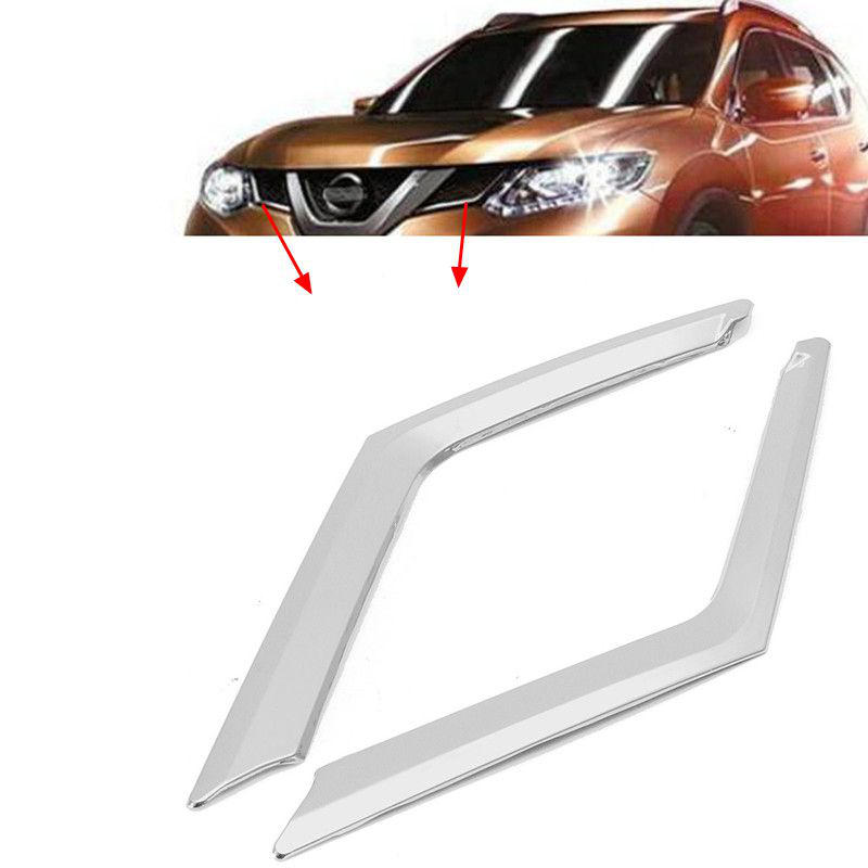 For Nissan Rogue 2014-2016 Chrome Front Grille Grill Mesh Cover Trim Styling