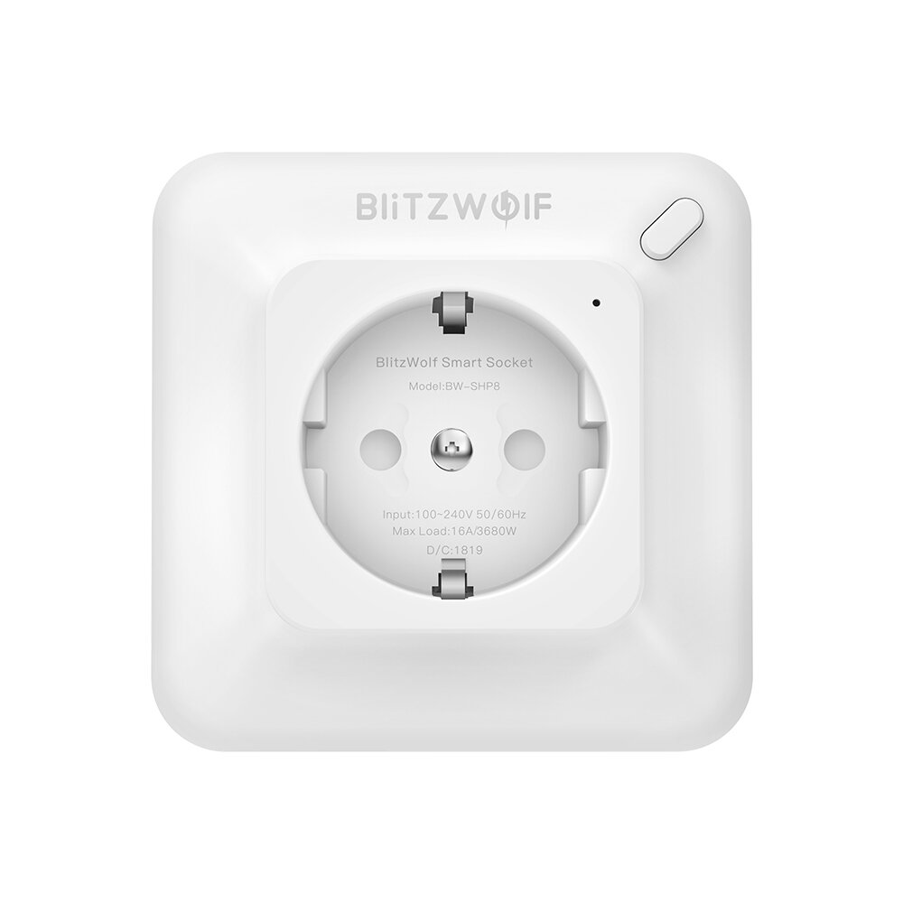 BlitzWolf® BW-SHP8 3680W 16A Smart WIFI Wall-in Socket