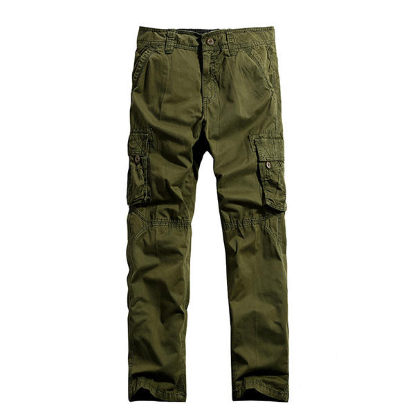The Bobby Store : Mens Washed Cotton Cargo Pants Solid Color Mutil ...