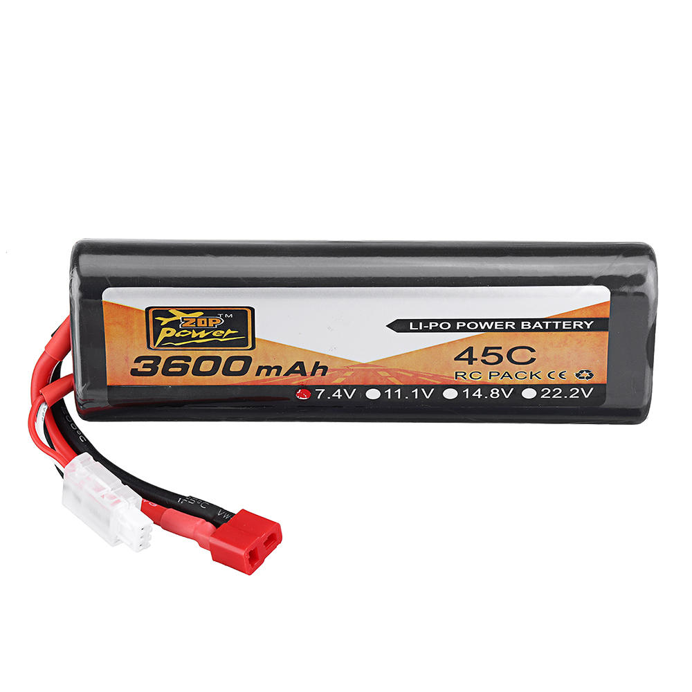 ZOP POWER 2S 7.4V 6000mAh 45C Lipo Battery with XT60 Plug for RC Car Drone