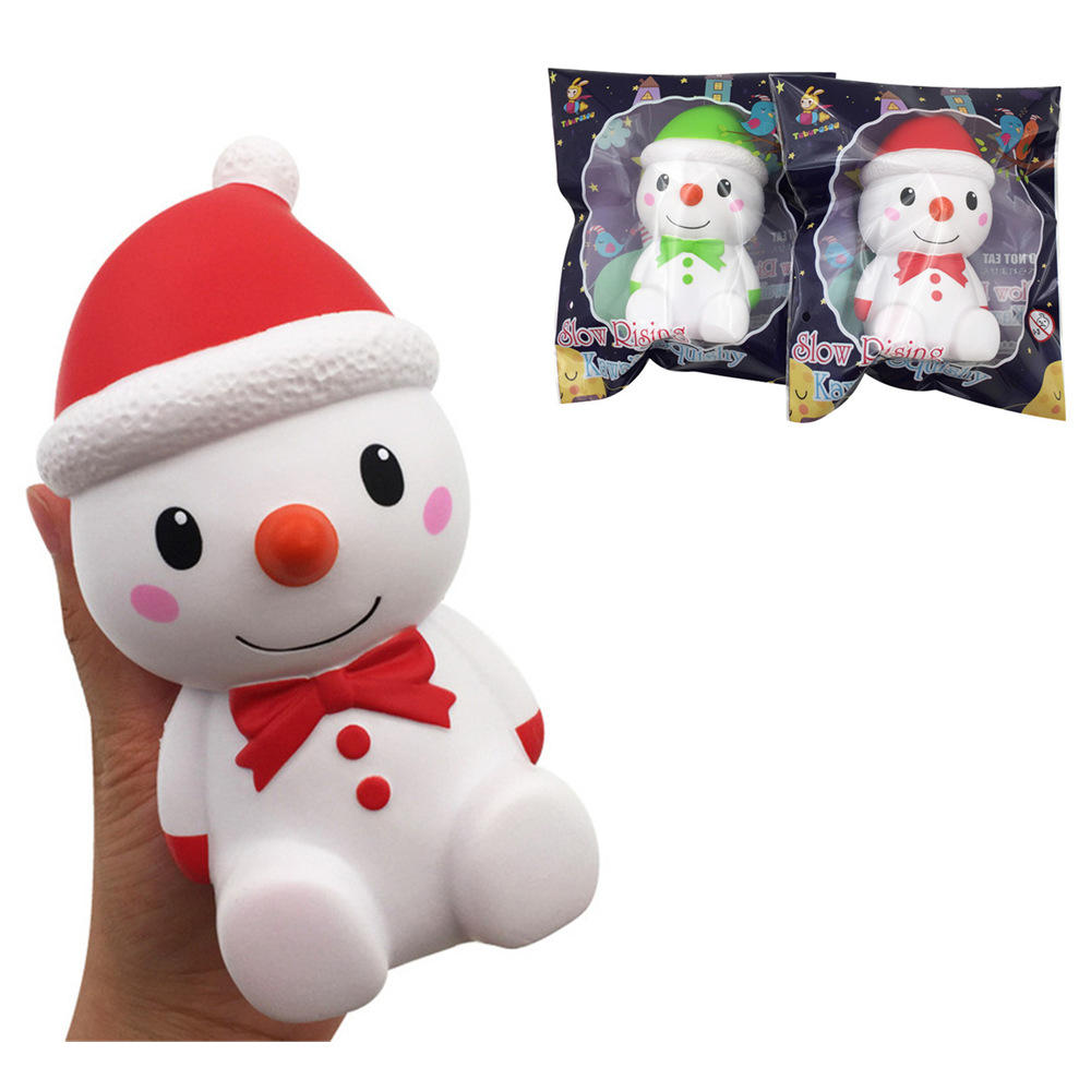 Squishyfun Christmas Snowman Squishy 15 7 5 7 5CM Licensed Slow Rising With Packaging