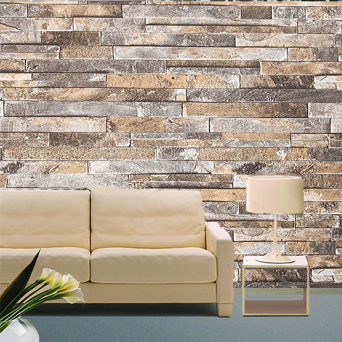 3d wall paper brick stone pattern vinyl wallpaper roll  