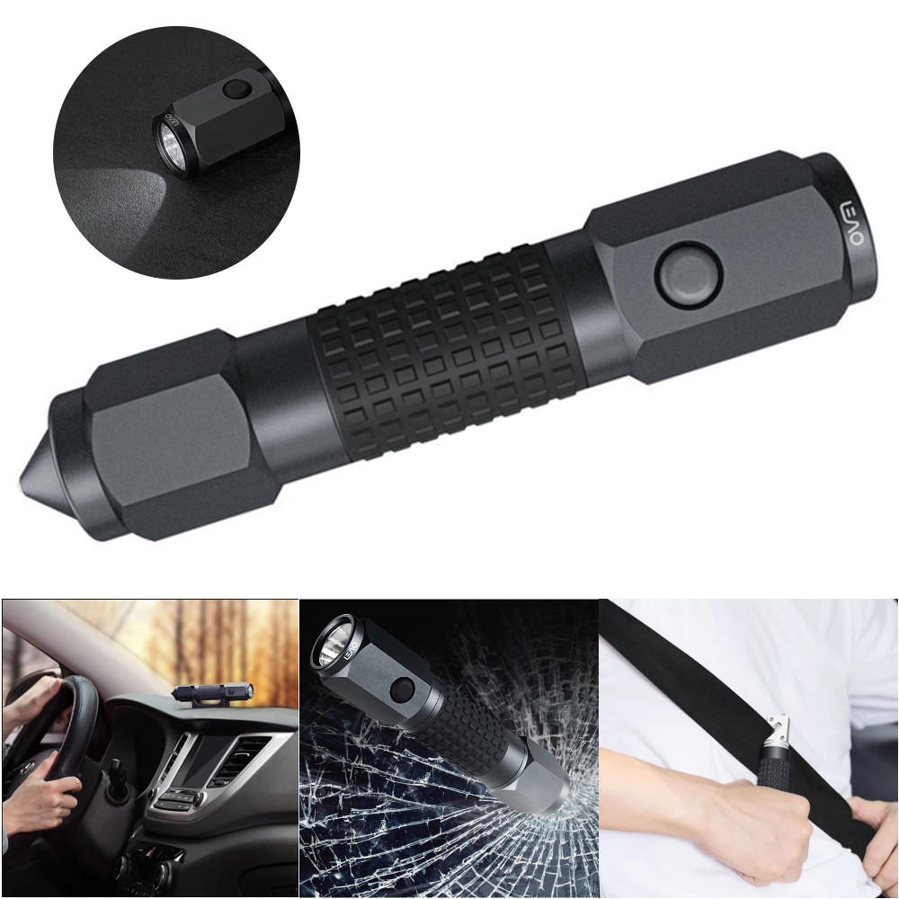 Xiaomi 2 in 1 Leao A10 XPE2 3Modes Car Safety Hammer Multi-Function Car Emergency Tools Electric Torch Seat Belt Cutter LED Flashlight