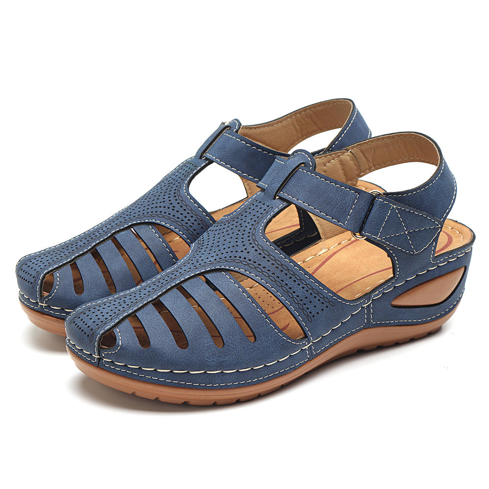 lostisy women lightweight hollow out soft sole sandals at Banggood