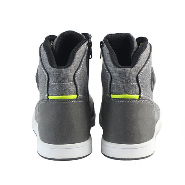 men short boots casual sports motorcycle riding shoes breathable grey ...