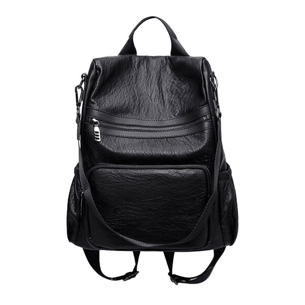 women genuine leather multifunction handbags soft backpack at Banggood