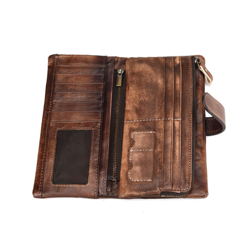 men faux leather fashion long wallet at Banggood