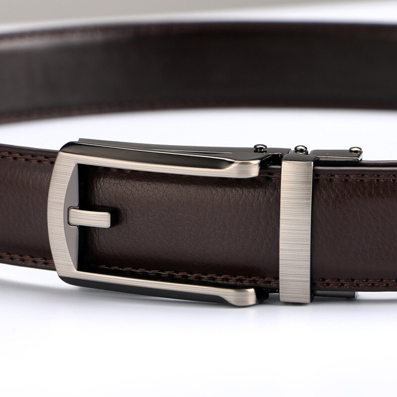 men casual outdoor automatic buckle leather belt at Banggood