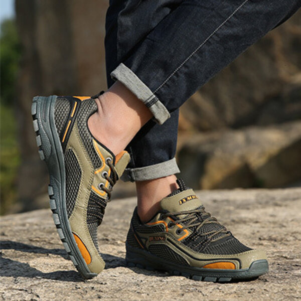 men wear resistant outsole comfortable outdoor hiking athletic shoes at ...