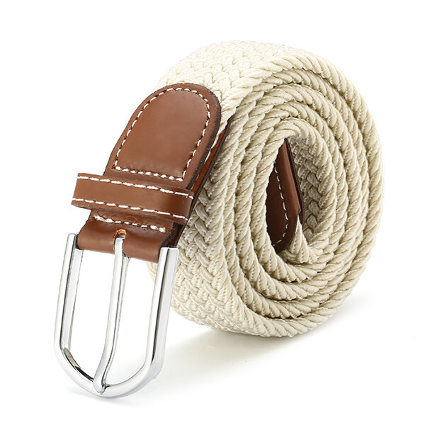 125CM Unisex Braided Elastic Woven Leather Stretchable Belt Trousers ...