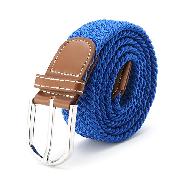 125CM Unisex Braided Elastic Woven Leather Stretchable Belt Trousers ...