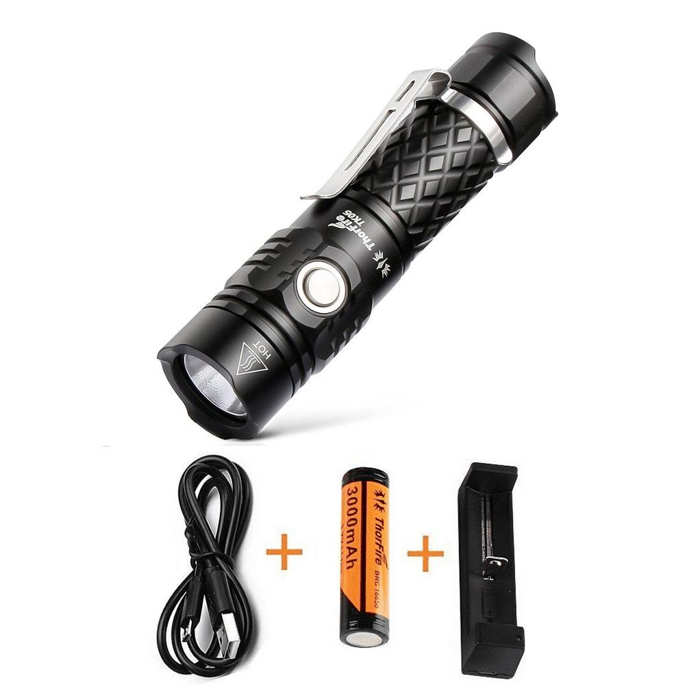 best price,thorfire,tk05,flashlight,with,battery,and,charger,discount