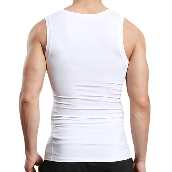 tight men's tight sport quick drying vest casual running fitness body ...