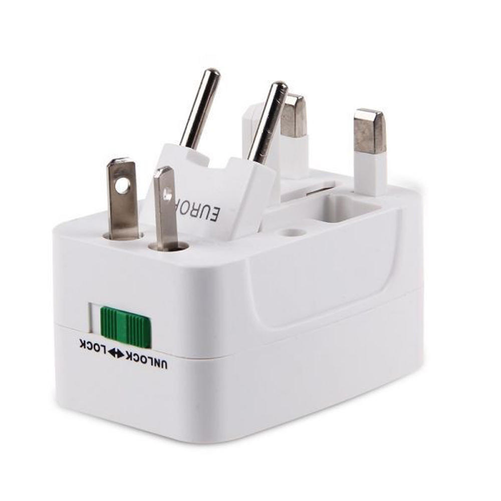 World Universal All-in-one Travel AC Power Adapter Converter to US EU AU UK Plug