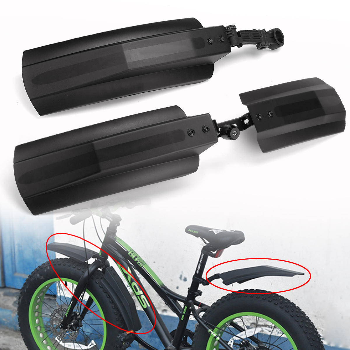 ROCKBROS 26/" Bike Bicycle MTB Fender Mudguard Front /& Rear Quick Release 4 Color