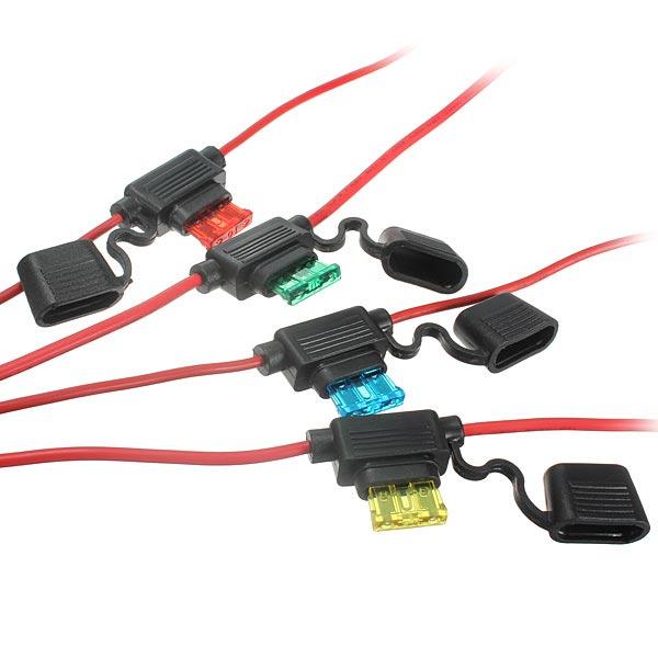 Waterproof Car Auto 10 15 20 30A Amp In Line Blade Fuse Holder Fuses - 15