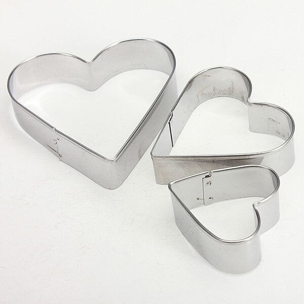 12 Pcs Stainless Steel Flower Heart Biscuit Cake Cookies Mold Cutter ...