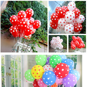 100pcs 12 Inch Wedding Party Balloons Wedding Room Dot Balloons Room Party Decoration