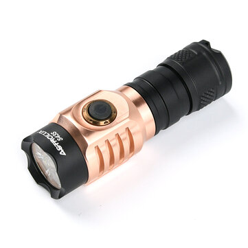 27% OFF For Astrolux S43S Copper Version 4LED 2100LM Portable EDC 18350 18650 LED Flashlight