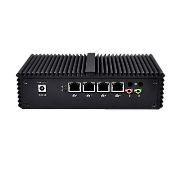 QOTOM Mini Pc Core I3-5005U 4GB DDR3+64GB SSD 4 Gigabit Ethernet Machine Micro Industrial Q335G4 Multi-network Port - 4GB+64GB