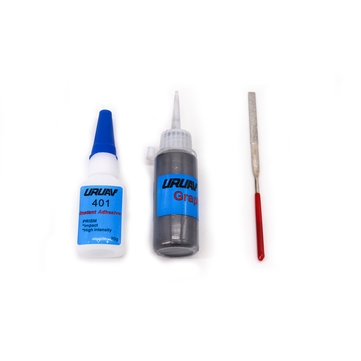 URUAV FR01 Carbon Fiber Repair Tool Kit Glue Graphite Powder File Hand Tools for RC Model