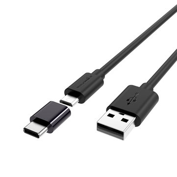 Blitzwolf BW-MT1 Micro USB Fast Charging Data Cable With Type C Adapter For Phone Tablet - 1.5M