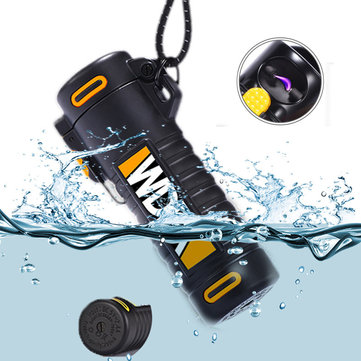 KCASA WDEX High Level Waterproof USB Electric Arc Plasma Lighter Rechargeable Windproof BBQ Lighter