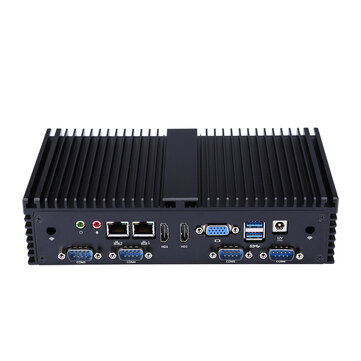 QOTOM Mini Pc Intel I5-7200U 2.5GHz Qual Core 4GB DDR4+64GB SSD 8GB+128GB 6 Gigabit Ethernet Machine Micro Industrial Q555X Multi-Network Port
