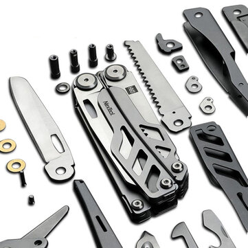 HUOHOU Multi-function 15 Functions Folding Bottle Opener Screwdriver Knife Pliers Tools Kit