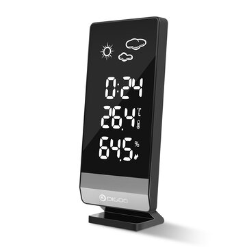 Digoo DG-TH11400 Weather Forecast 12/24 Hours Display Indoor Outdoor Temperature Humidity Alarm Snooze Function Power Saving Clock