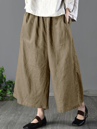 The Bobby Store : Vintage Women Casual Wide Leg Loose Long Pants