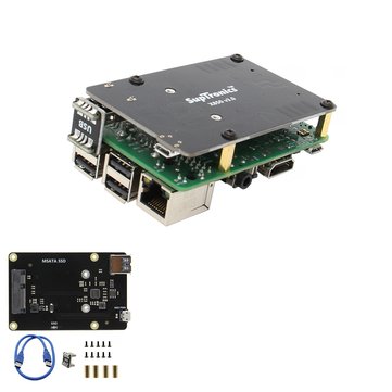 Upgraded Version V3.0 X850 mSATA SSD Storage Expansion Board For Raspberry Pi 3 Model B / 2B / B+