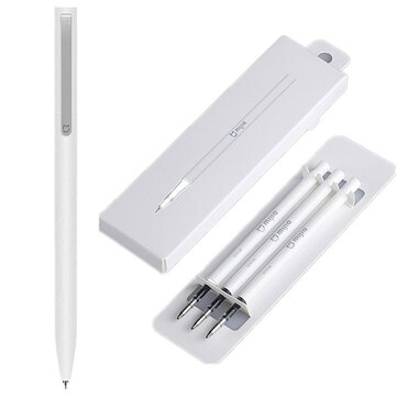 Original Xiaomi Mijia Smooth 0.5mm Writing Point Durable Signing Pen WIth 3Pcs Black Ink Refill